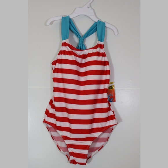 NWT. Red, white, and blue one-piece swimsuit. 12. - Picture 1 of 8